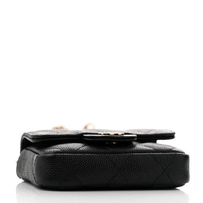 Chanel Caviar Quilted Mini Chain Belt Bag Black 3 of 11