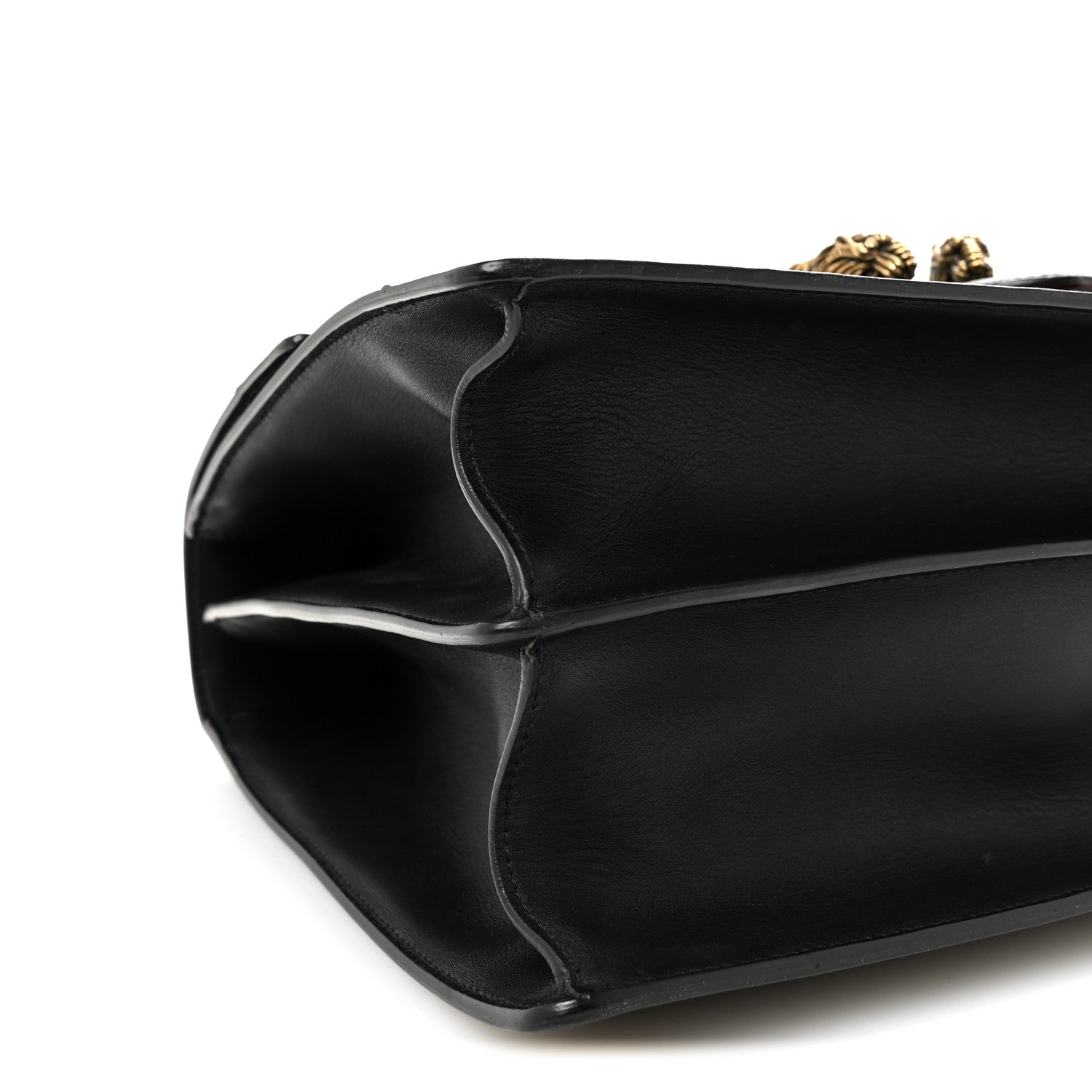 Gucci Calfskin Bamboo Web Large Dionysus Top Handle Bag Black Bright Evergreen Hibiscus Red 9 of 10