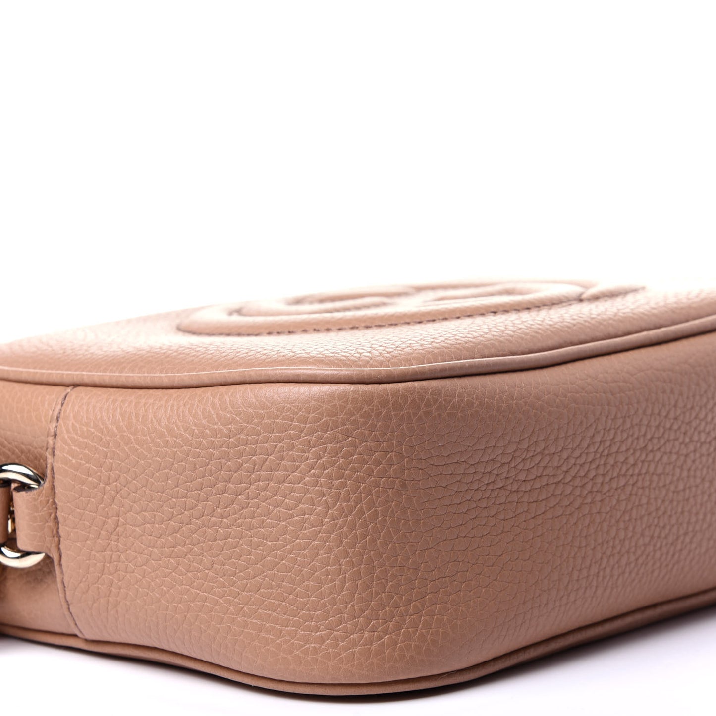 Pebbled Calfskin Small Soho Disco Bag Camelia