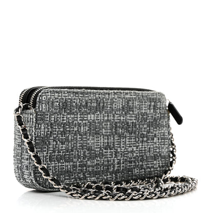 Chanel Canvas Small Deauville Clutch With Chain Charcoal 3 of 13