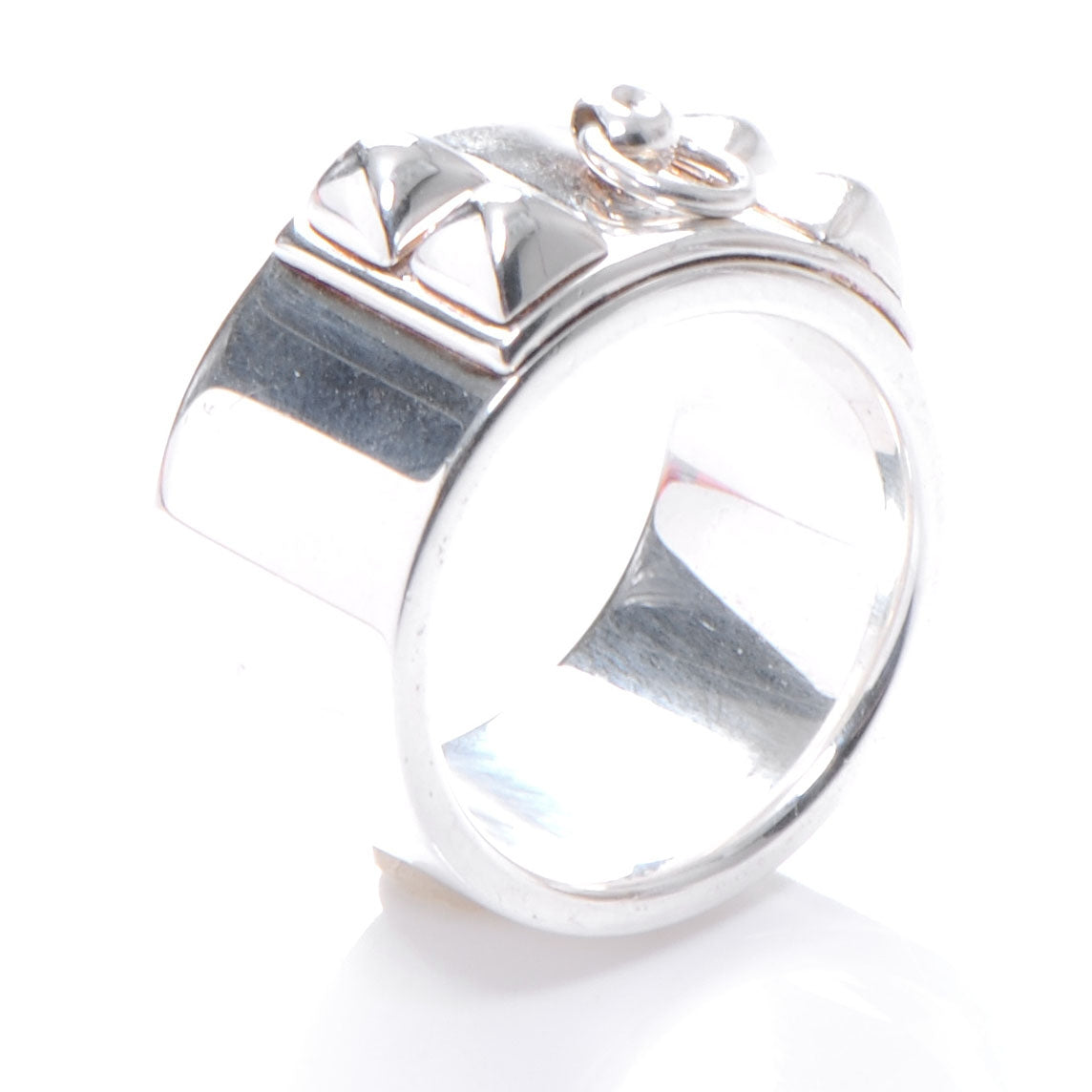 Hermes Sterling Silver Collier De Chien CDC Ring 53 6.25 4 of 5