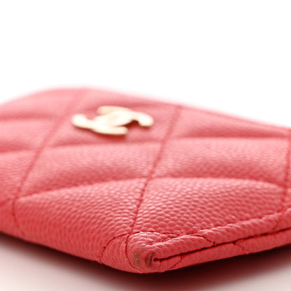 Chanel Caviar Quilted Card Holder Dark Pink 10 of 10