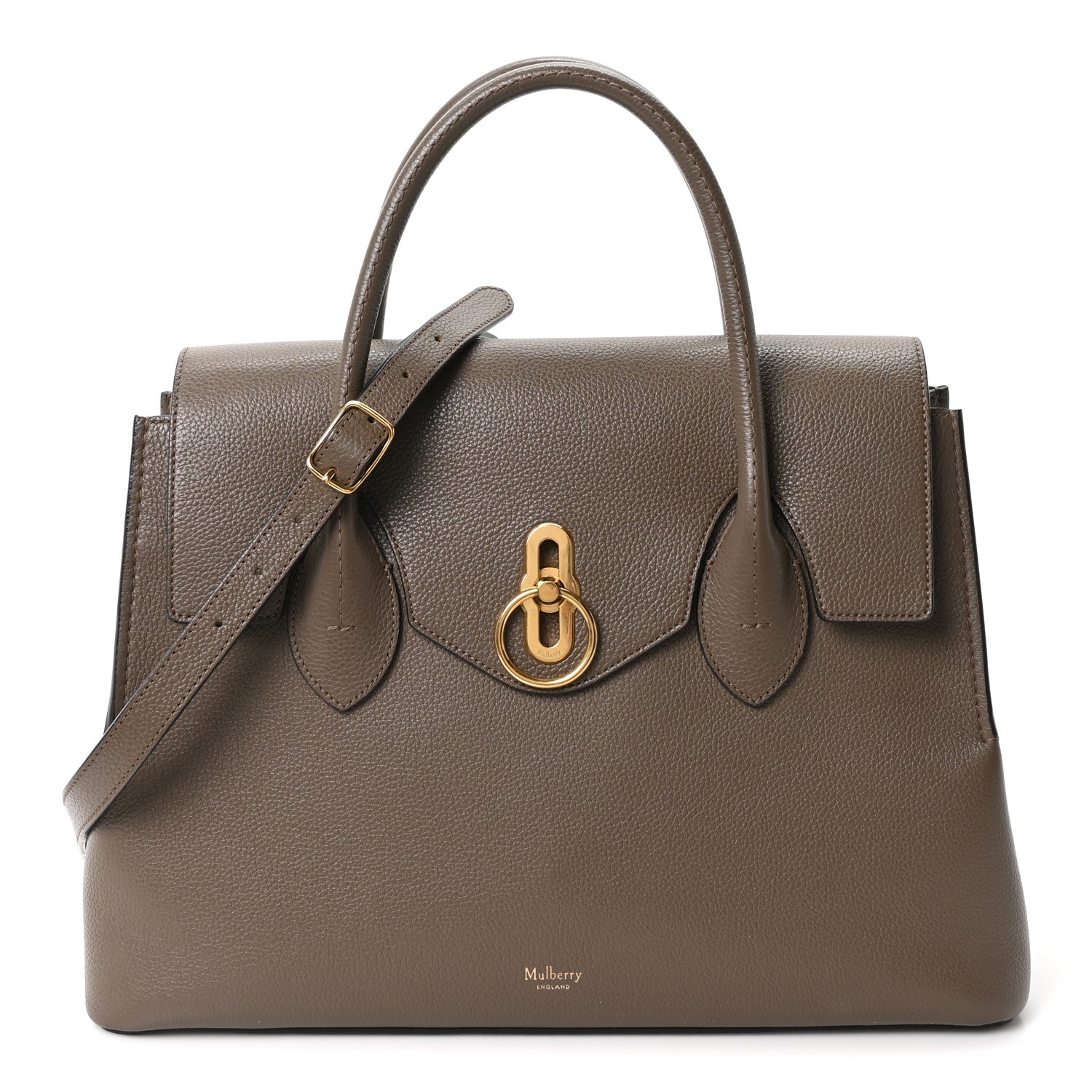 Mulberry Small Classic Grain Calfskin Seaton Clay 1 of 9
