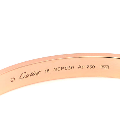 Cartier 18K Pink Gold LOVE Cuff Bracelet 18 4 of 5