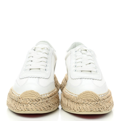 Christian Louboutin Toile Calfskin Espasneak Flat Sneaker 38 Ivory 2 of 9