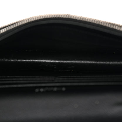 Saint Laurent Grain De Poudre Matelasse Chevron Monogram Envelope Chain Wallet Black 11 of 13