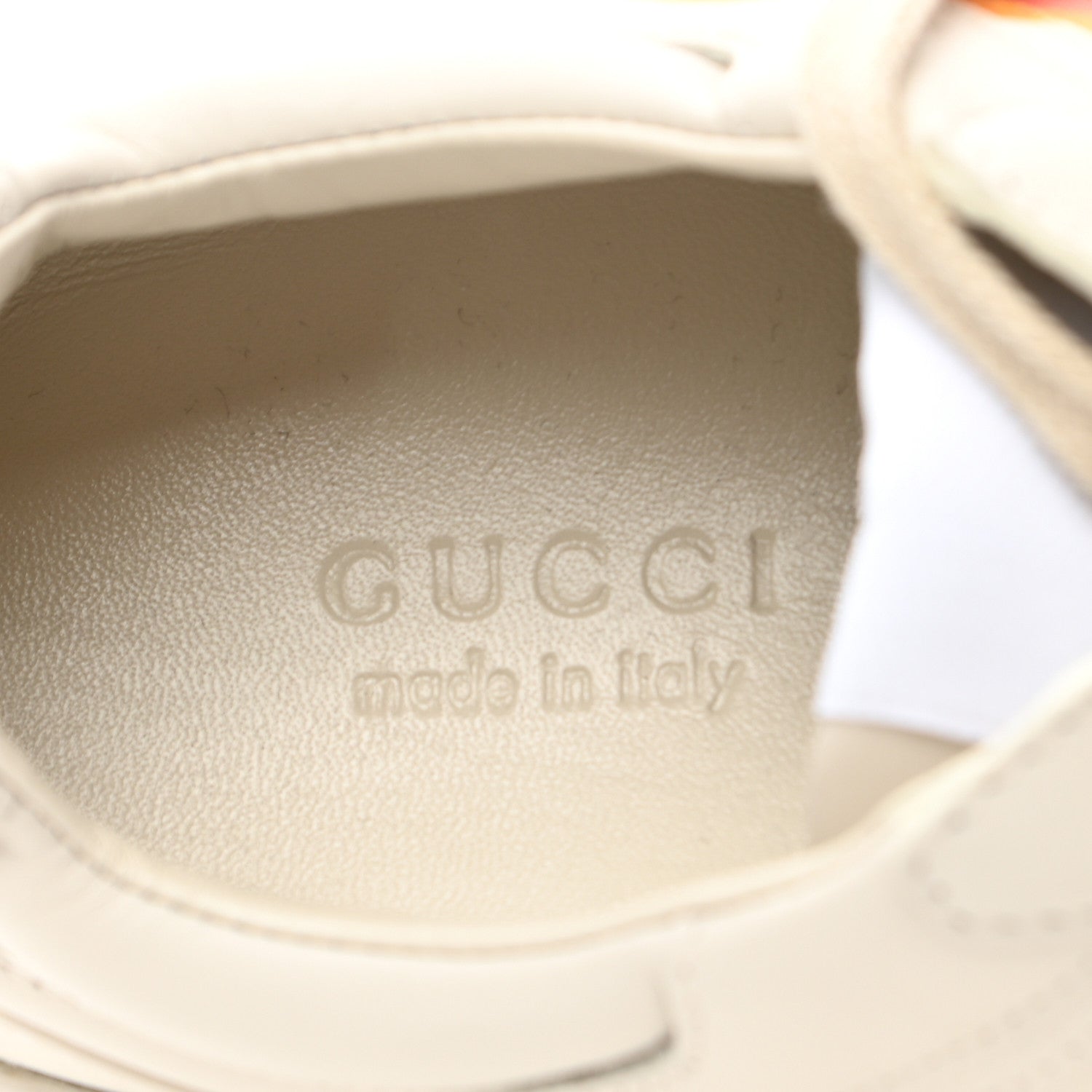 Gucci Calfskin Interlocking G Heart Rhyton Sneakers 35.5 Mystic White 7 of 8