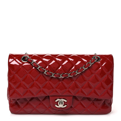 Chanel Patent Calfskin Quilted Medium Double Flap Red 1 of 9
