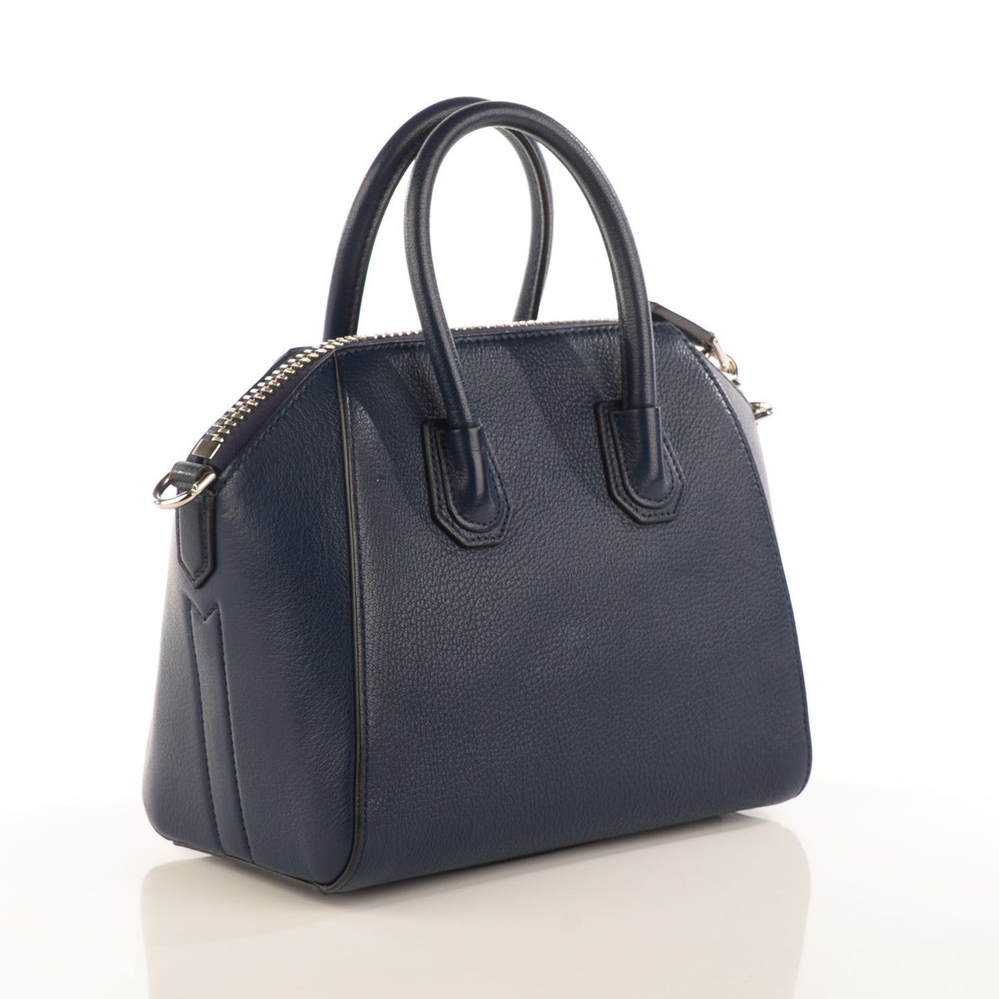 Sugar Goatskin Mini Antigona Navy
