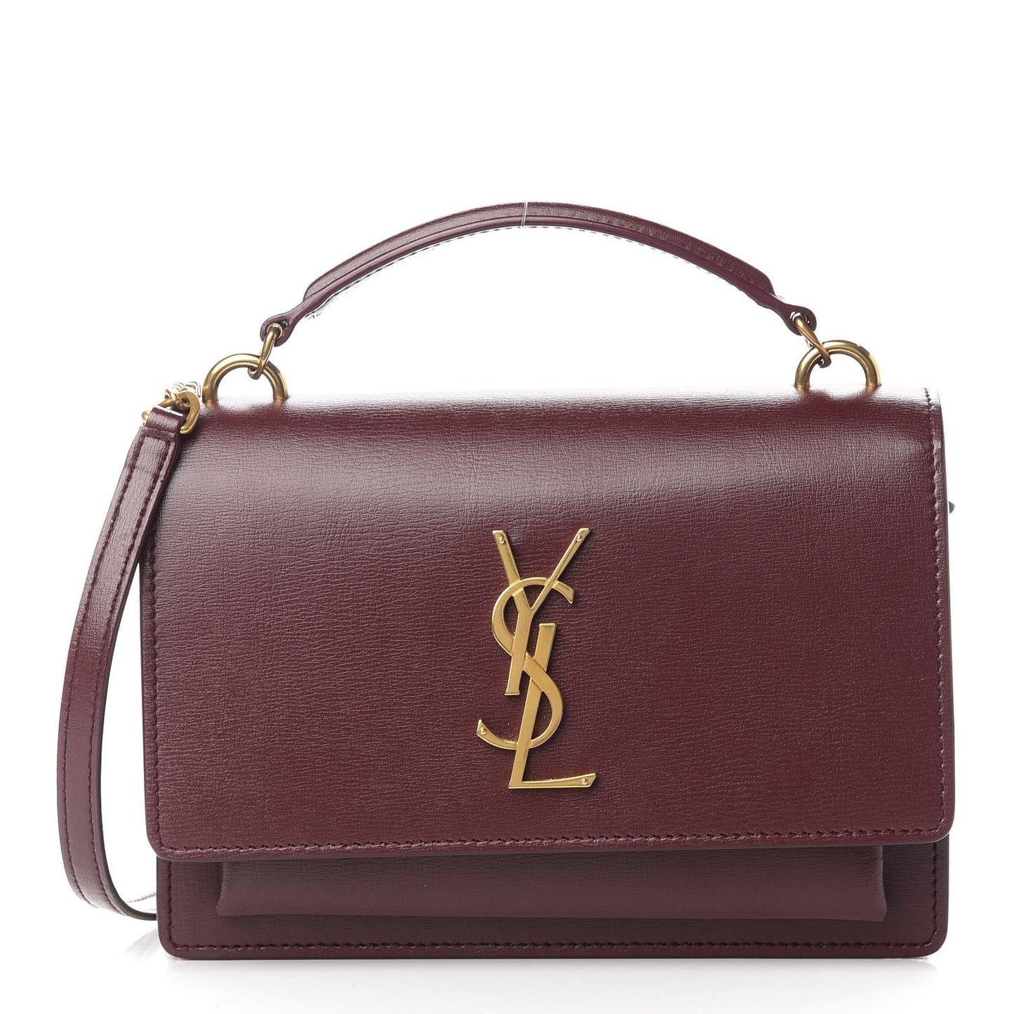 Calfskin Monogram Sunset Chain Wallet New Red