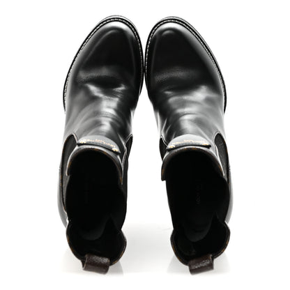 Louis Vuitton Calfskin Monogram LV Beaubourg Platform Ankle Boots 40 Black 3 of 18