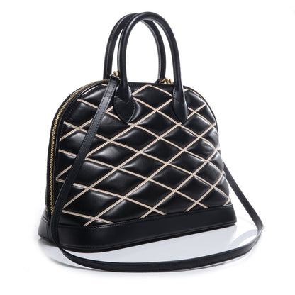 Louis Vuitton Lambskin Malletage Alma PM Black 3 of 7