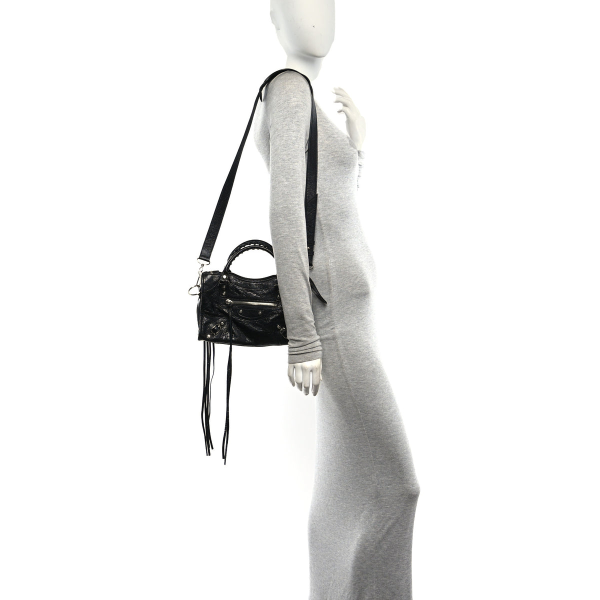 Balenciaga Agneau Classic Silver Hardware Mini City Black 2 of 11