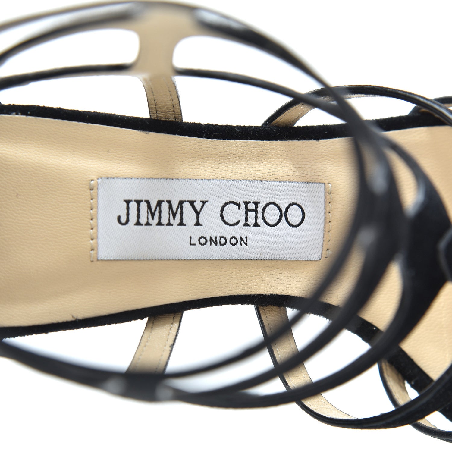 Jimmy Choo Suede Ren 35 Sandals 36 Black 7 of 13