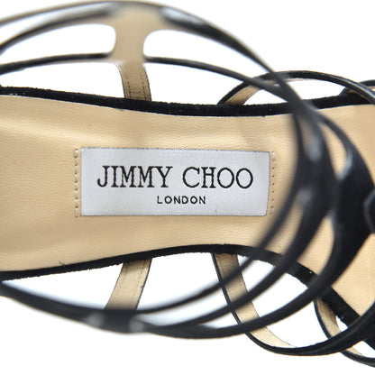 Jimmy Choo Suede Ren 35 Sandals 36 Black 7 of 13