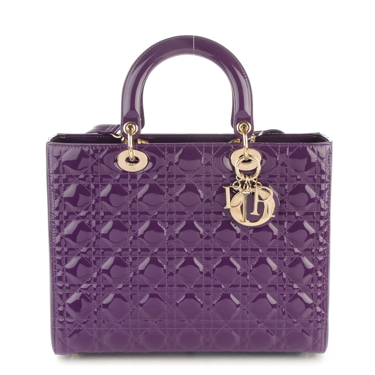 Patent Cannage Large Lady Dior Violet Purple