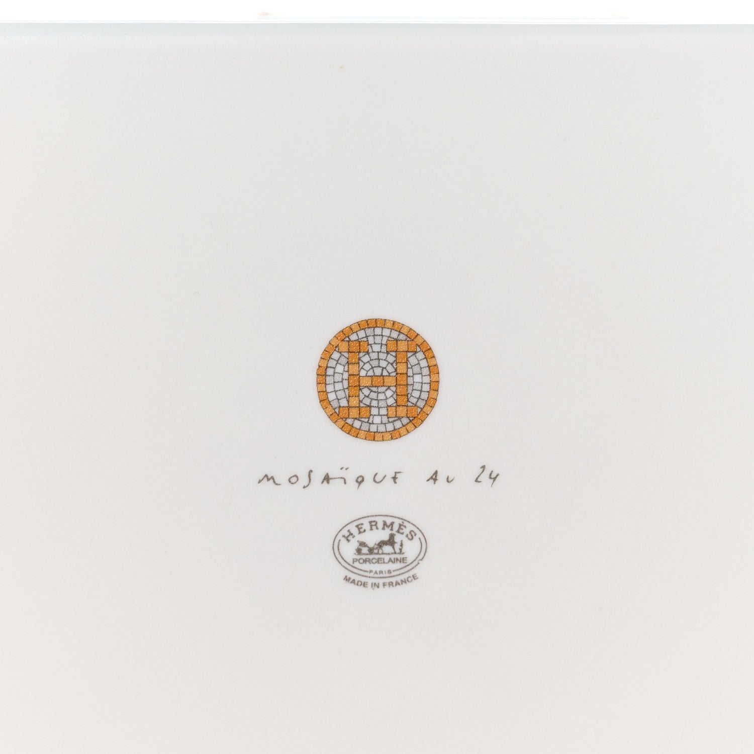 Hermes Porcelain Mosaique au 24 Gold Sushi Plate 3 of 4