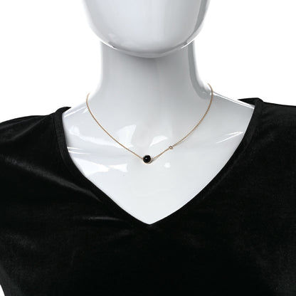 Piaget 18K Rose Gold Diamond Black Onyx Possession Pendant Necklace 4 of 7