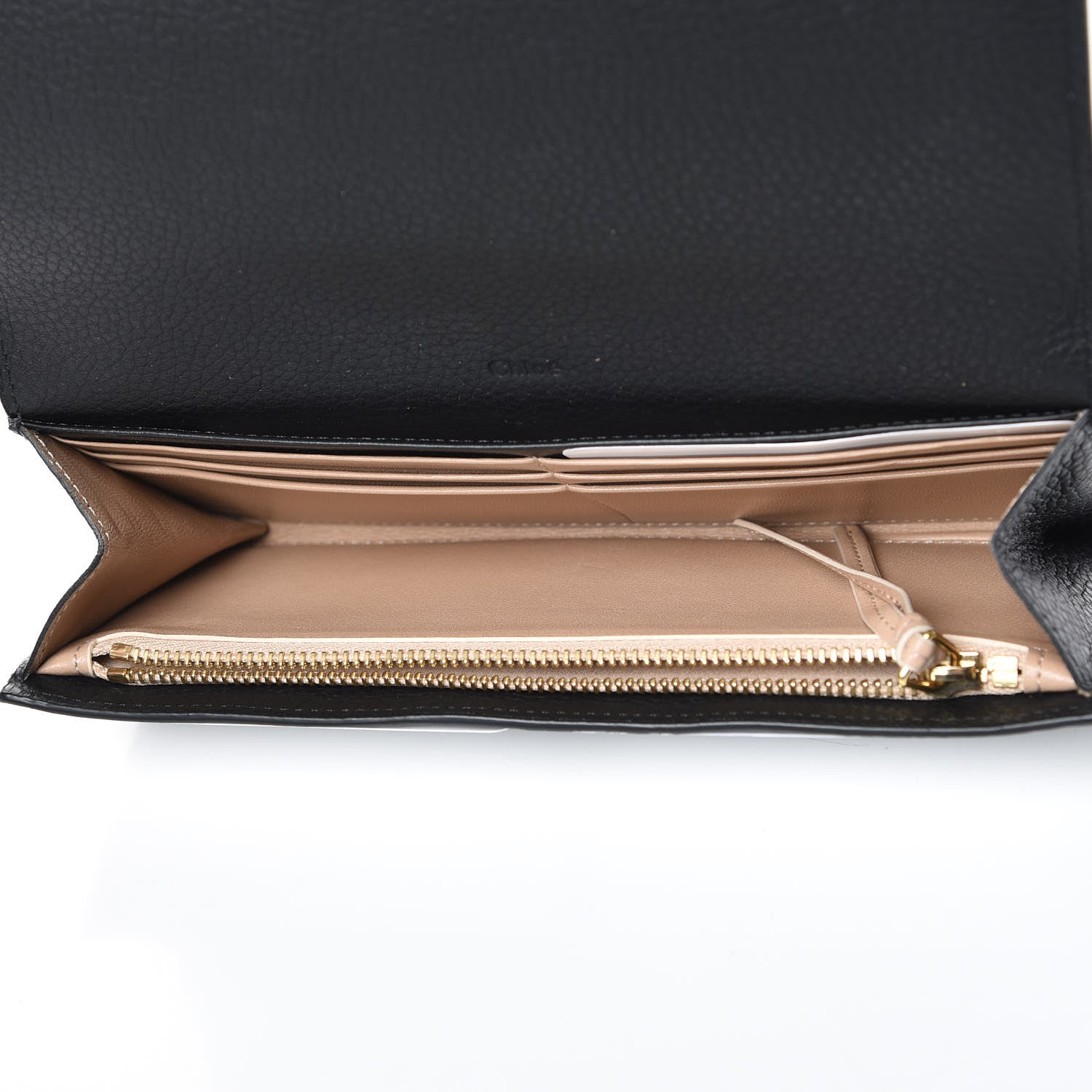 Chloe Calfskin Alphabet Long Wallet Black 5 of 9