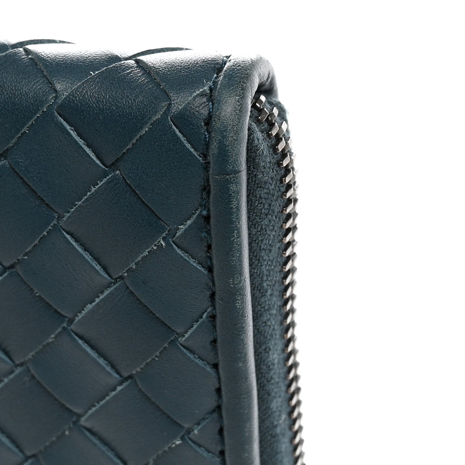 Bottega Veneta Nappa Intrecciato Zip Around Wallet Blue 15 of 21