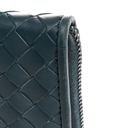 Bottega Veneta Nappa Intrecciato Zip Around Wallet Blue 15 of 21