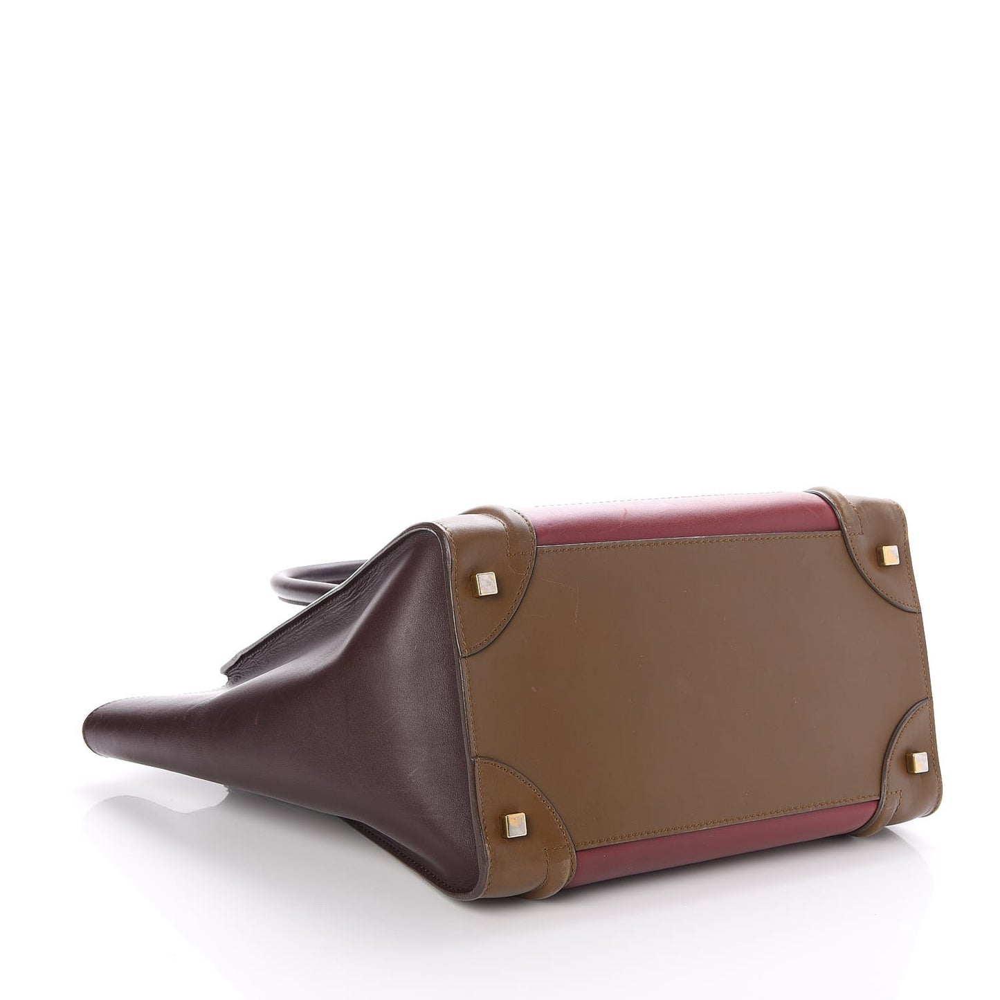 Smooth Calfskin Mini Tri-Color Luggage Rust
