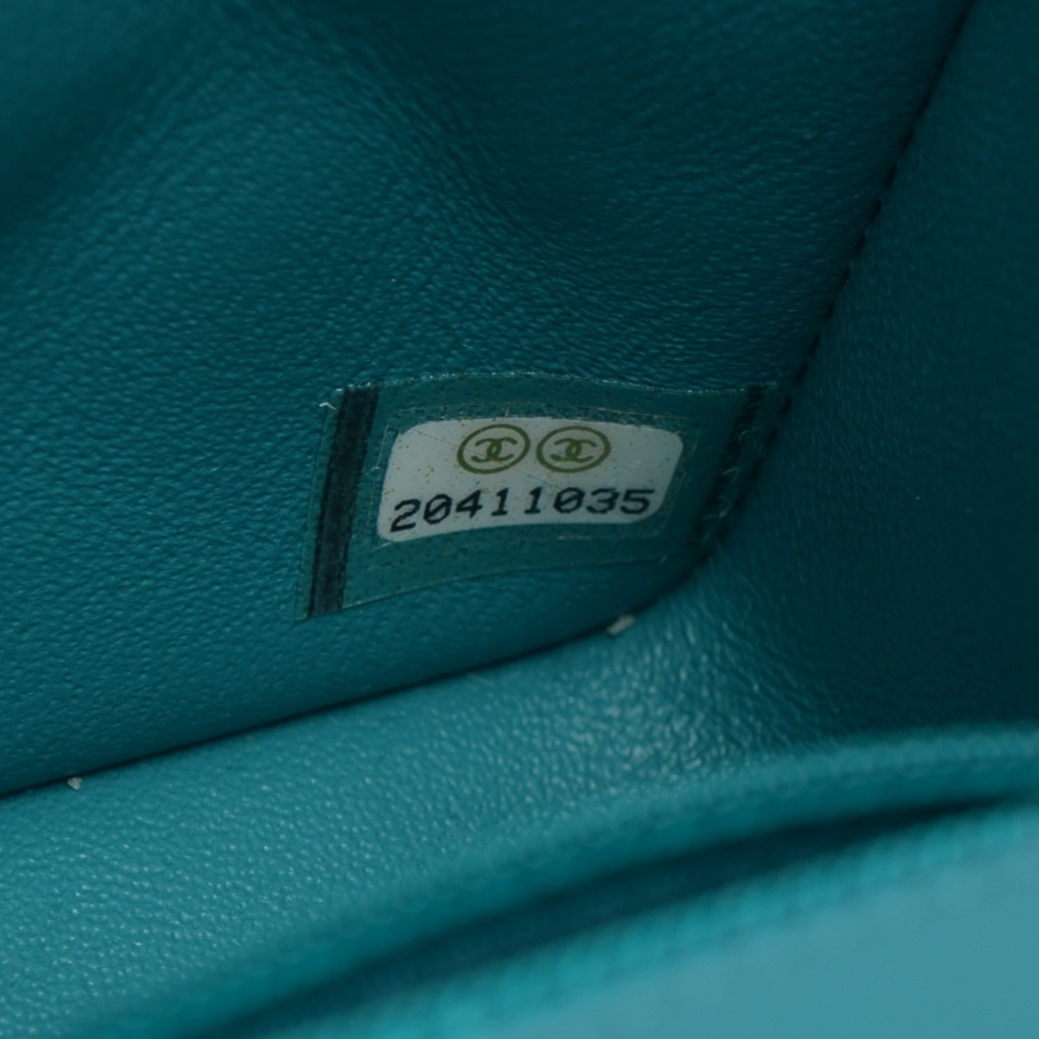 Chanel Lambskin Quilted Mini Rectangular Flap Turquoise 7 of 8