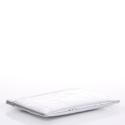 Chanel Patent Calfskin Lucky Symbols Card Holder Case Silver 5 of 9