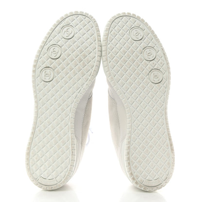 Chanel Calfskin Suede Coco Mark Logo Womens Sneakers 39 White 6 of 10