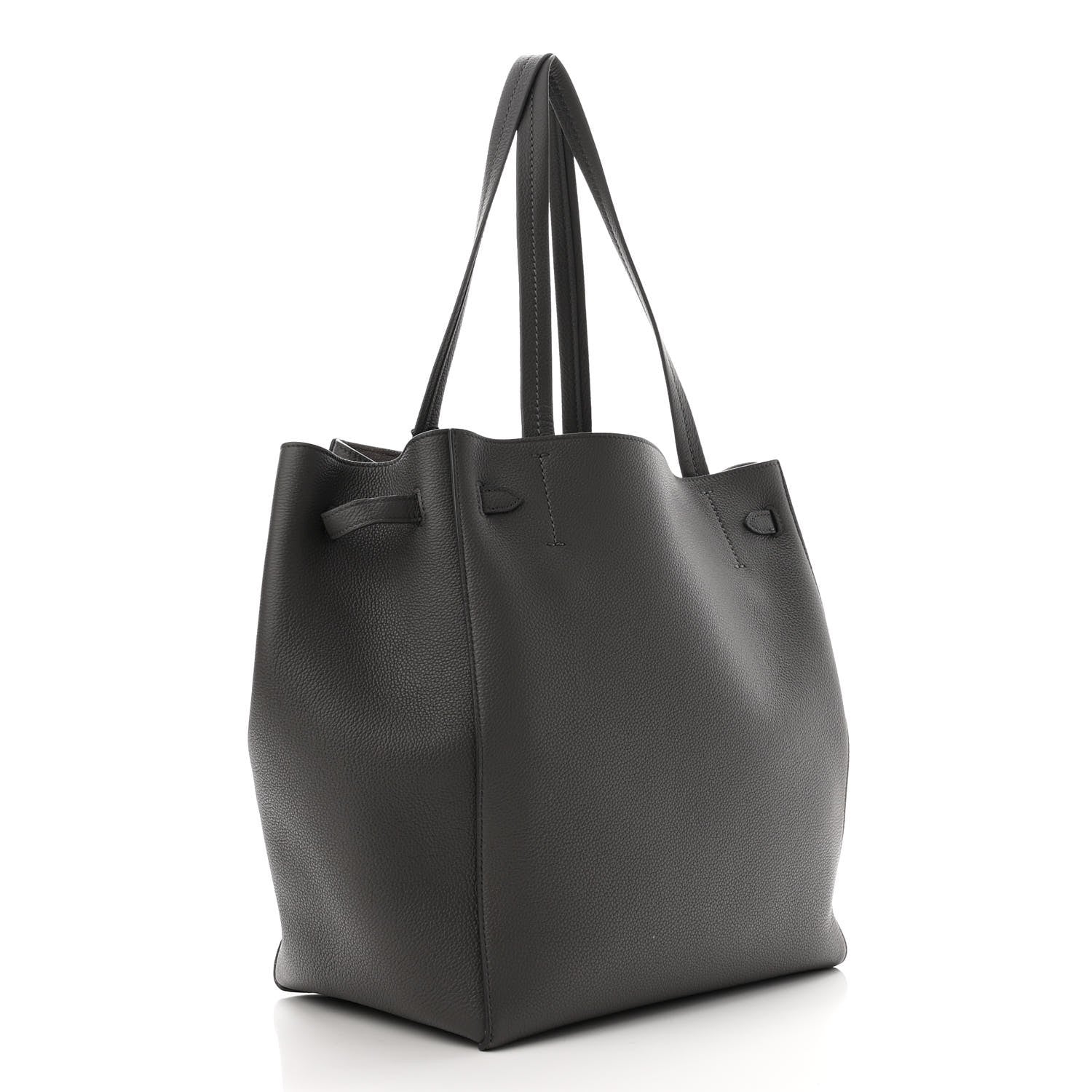 Celine Soft Grained Calfskin Small Belt Cabas Phantom Grey 3 of 10