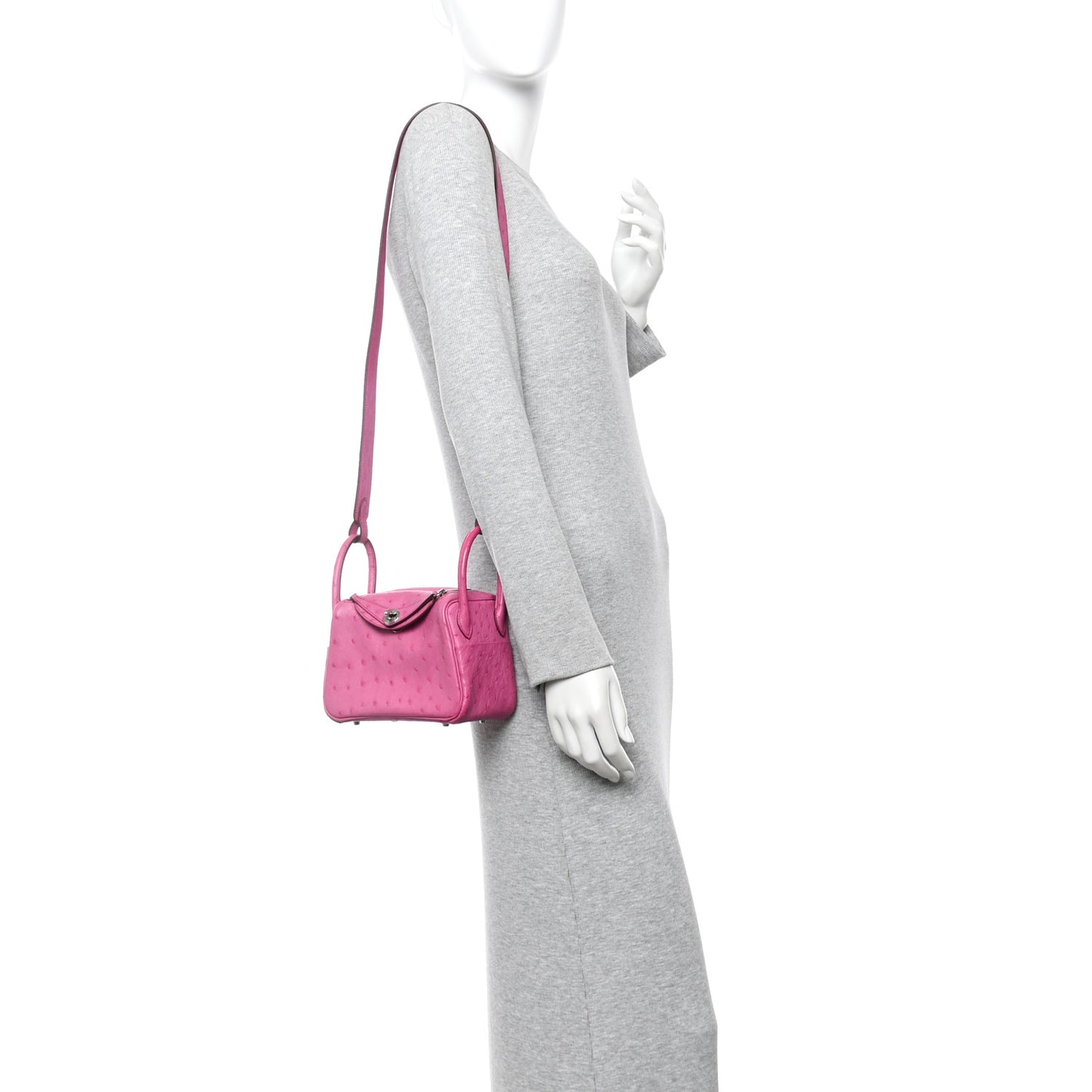 Ostrich Mini Lindy 20 Fuchsia