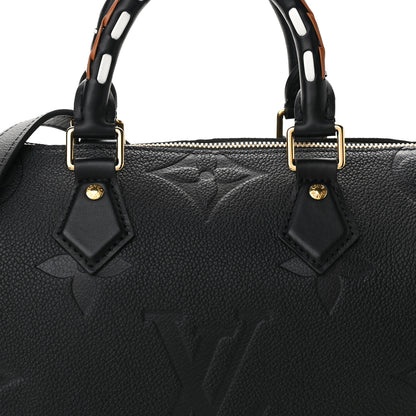 Louis Vuitton Empreinte Monogram Giant Wild At Heart Speedy Bandouliere 25 Black 7 of 10