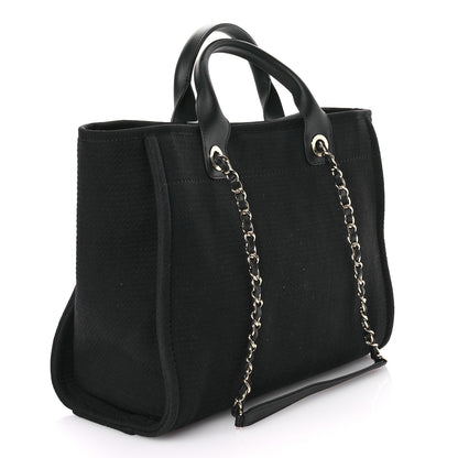 Chanel Mixed Fibers Small Deauville Tote Black 3 of 10