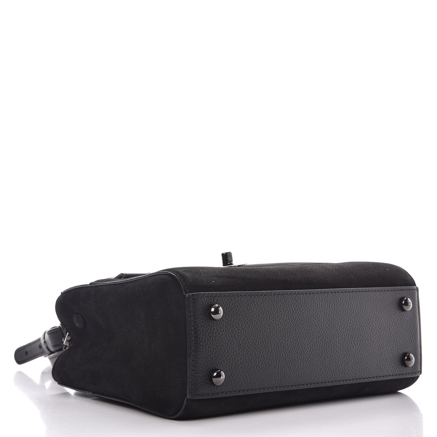 Nubuck Grained Calfskin Mini Neo Executive Shopper Tote Black