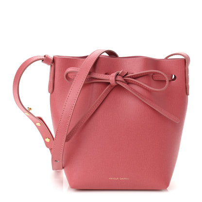Mansur Gavriel Saffiano Mini Mini Bucket Bag Blush 1 of 10
