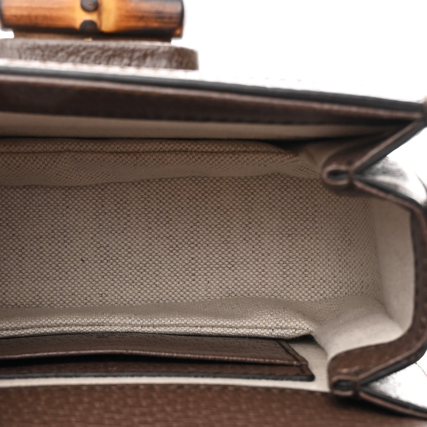 Monogram Jumbo GG Textured Dollar Calfskin Web Mini Bamboo 1947 Top Handle Bag Camel Ebony New Acero