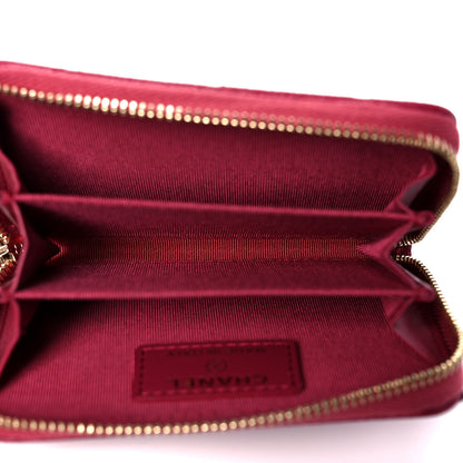 Chanel Caviar Quilted Zip Coin Purse Dark Pink 5 of 10