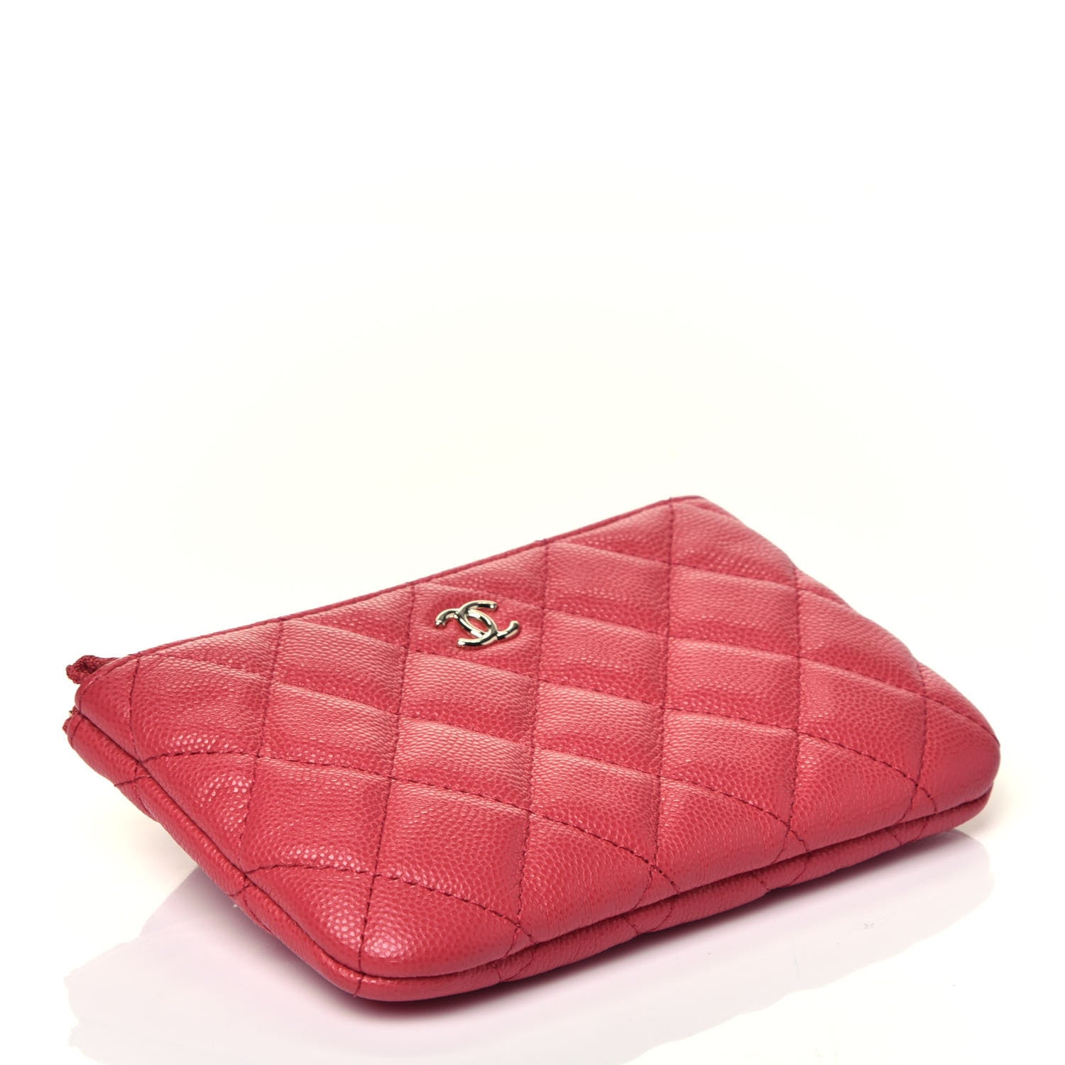Chanel Caviar Quilted Small Cosmetic Case Dark Pink 4 of 7