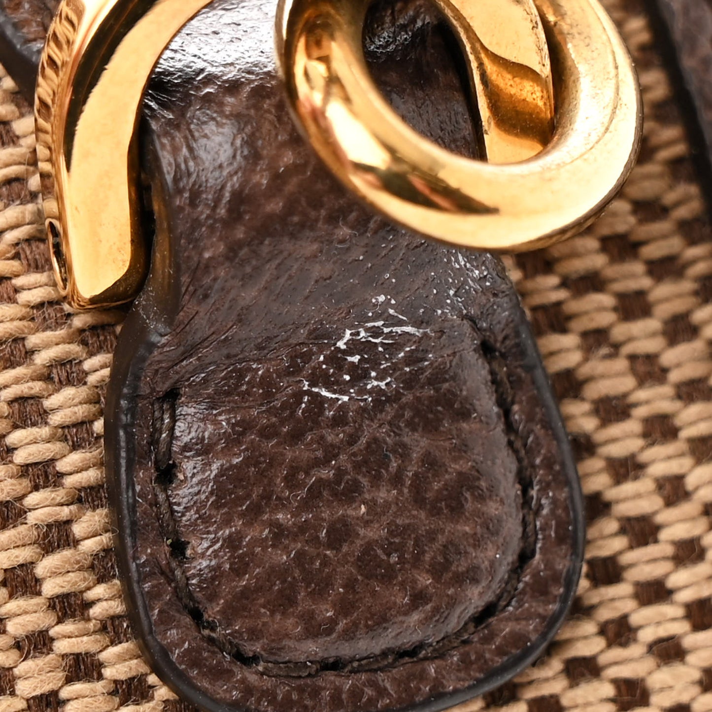 Monogram Jumbo GG Textured Dollar Calfskin Web Mini Bamboo 1947 Top Handle Bag Camel Ebony New Acero