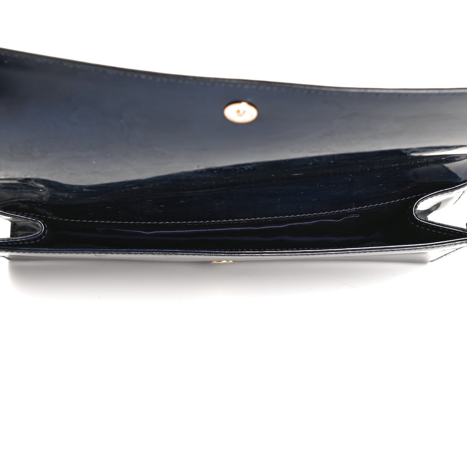 Saint Laurent Patent Monogram Large Belle De Jour Clutch Navy Blue 5 of 9