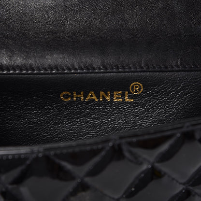 Chanel Patent Quilted Small Double Sided Flap Black 9 of 14