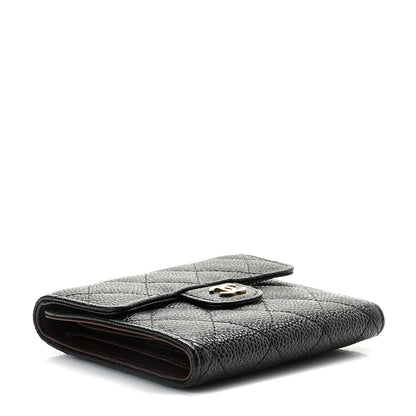 Chanel Caviar Quilted Compact Flap Wallet Black 5 of 10