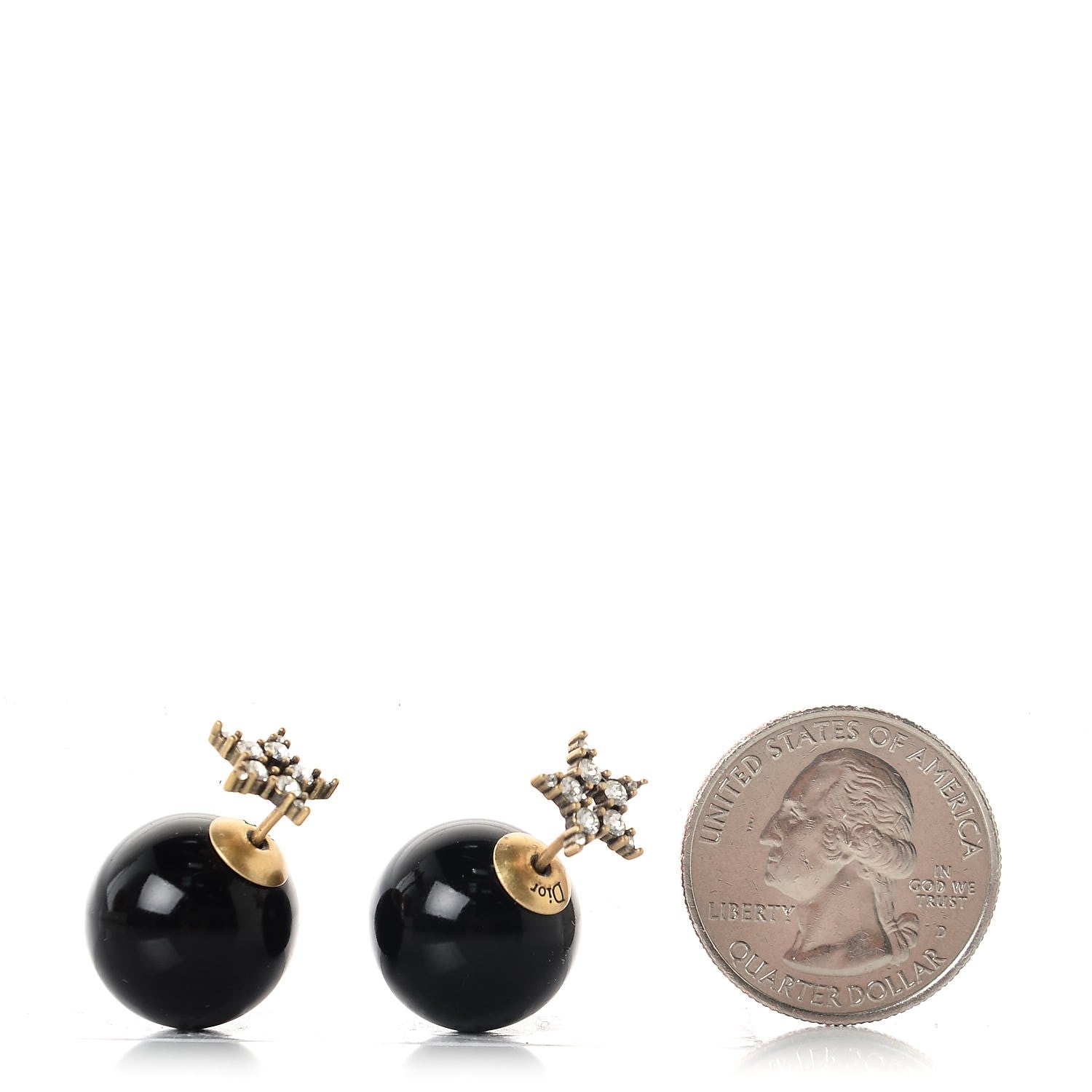 Christian Dior Crystal Star Mise En Dior Tribal Earrings Black 2 of 6