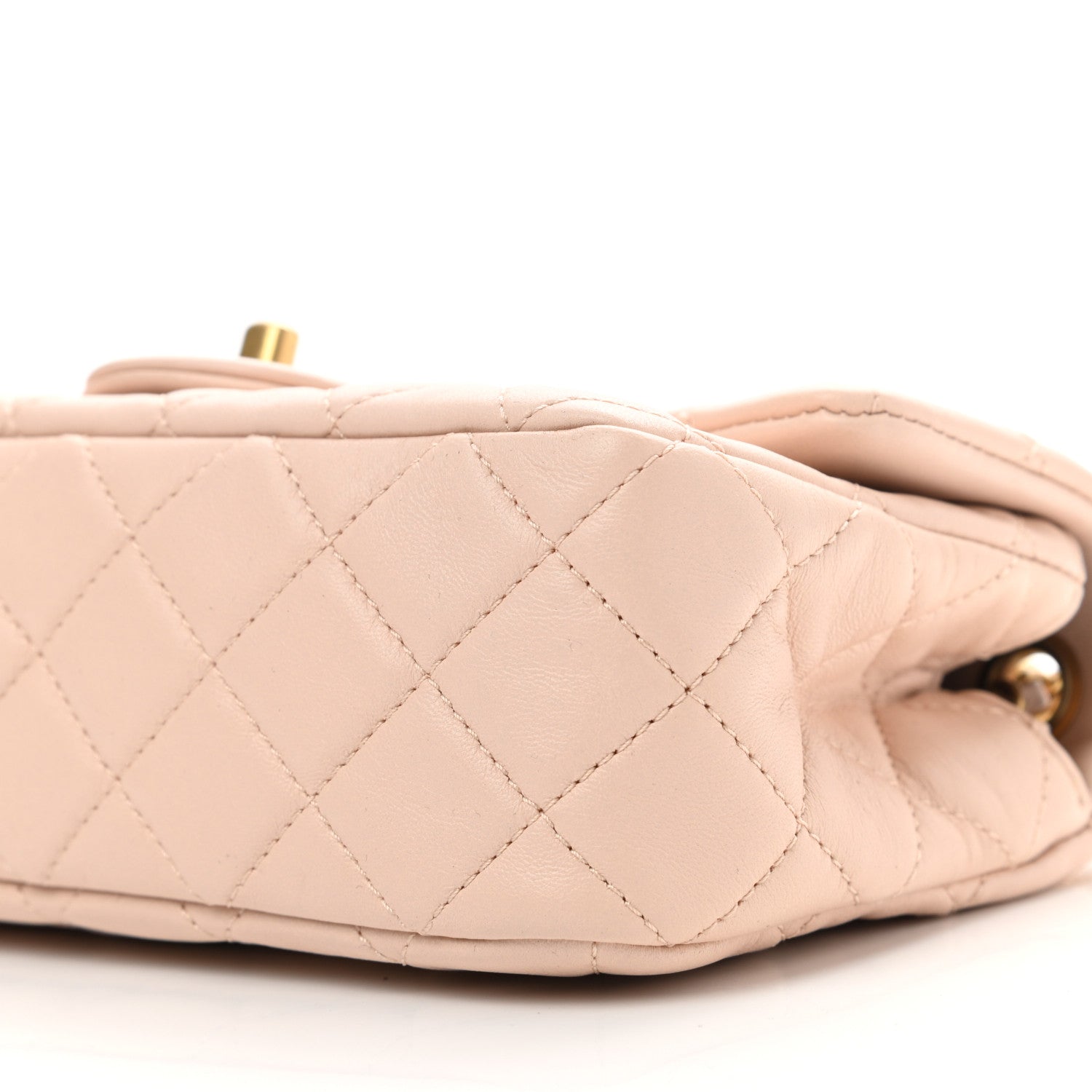 Chanel Lambskin Quilted Mini Pearl Crush Rectangular Flap Light Beige 9 of 9