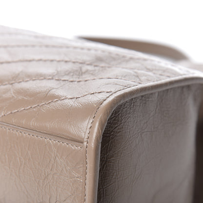 Saint Laurent Crinkled Calfskin Matelasse Monogram Niki Shoulder Bag Light Taupe 11 of 13