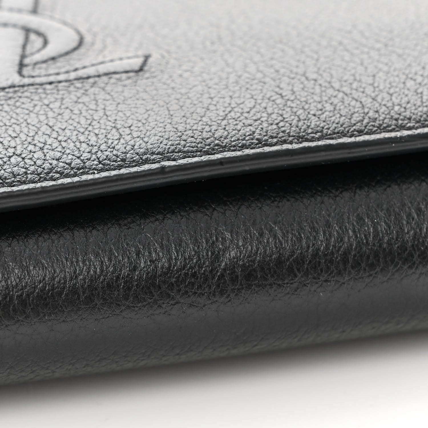 Saint Laurent Calfskin Monogram Belle de Jour Chain Clutch Black 11 of 13