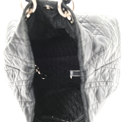 Christian Dior Lambskin Cannage Medium Soft Lady Dior Black 4 of 13