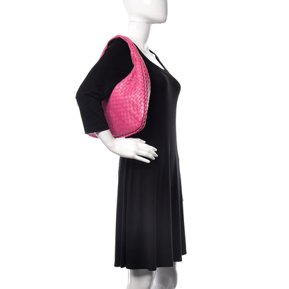 Bottega Veneta Nappa Intrecciato Medium Veneta Hobo Fuchsia 2 of 9