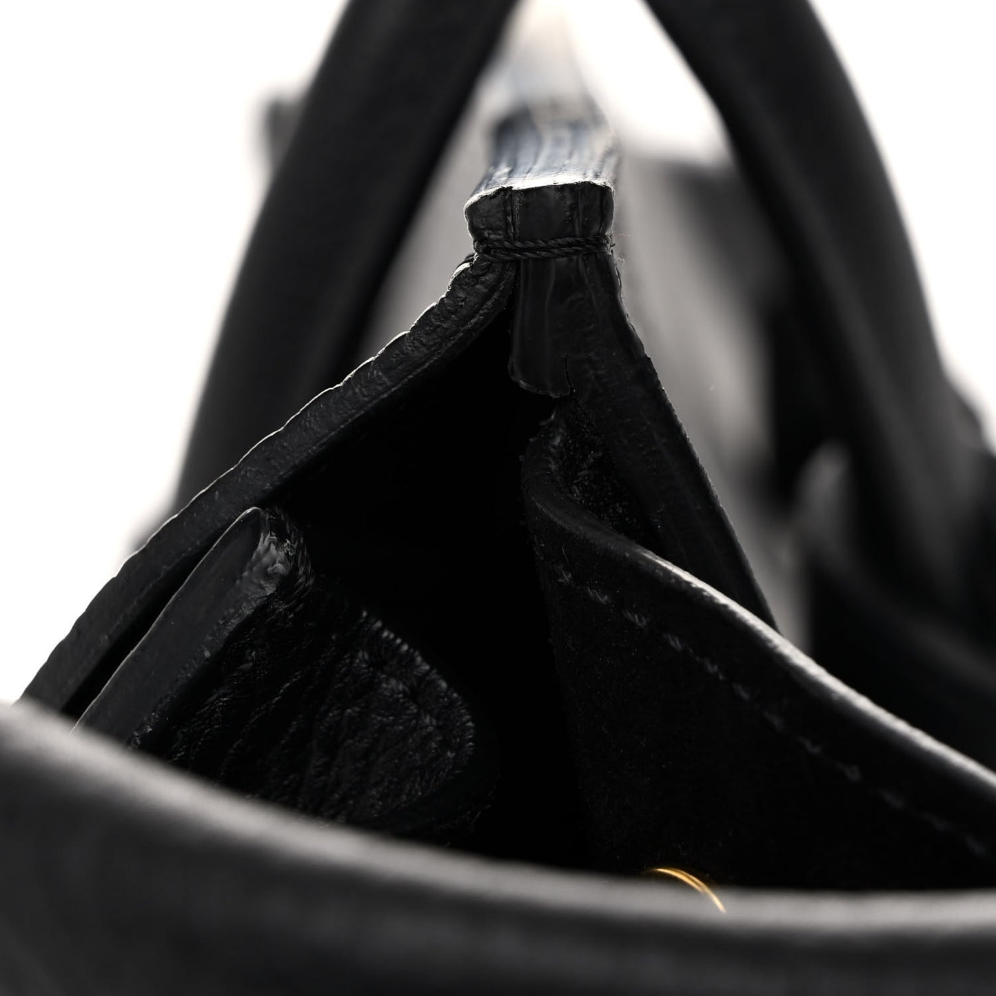 Crisped Calfskin Medium Tie Knot Tote Black