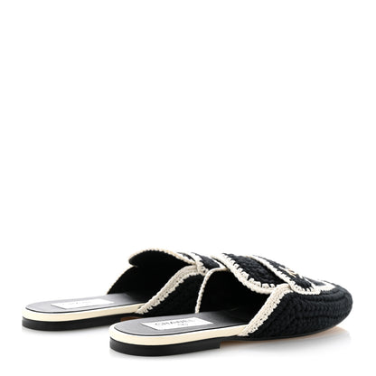 Chanel Crochet CC Mules 41 Black Ivory 5 of 10